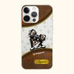 Personalisierte Haustier Thema TPU Slim Phone Case mit Namen und Paw Prints Geschenk für Hund Katze Liebhaber