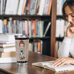 Personalizzato Just A Girl Who Loves Books 20oz Food Grade Tumbler Compleanno Regalo di lettura per gli amanti dei libri
