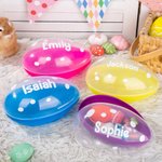 Oeuf de Pâques Jumbo Personnalisé avec Nom Coque Boîte à Bonbons Cadeau pour Enfant