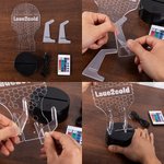Support de Manette de Jeu Personnalisé avec Nom Accessoire de Bureau en Acrylique avec 12 Modes d'Éclairage pour Contrôleur de Jeu