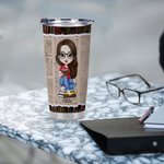 Personalizzato Just A Girl Who Loves Books 20oz Food Grade Tumbler Compleanno Regalo di lettura per gli amanti dei libri