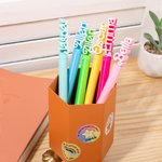 Personalized Multi-Color 3D Printed Retro Dolly Font Name Pen 0.5mm Set of 2 Back to School Gift for Student Classmate Teacher