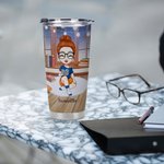 Gepersonaliseerde Just A Girl Who Loves Books 20oz Tumbler Kerstcadeau voor boekenliefhebbers