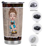 Personalizzato Just A Girl Who Loves Books 20oz Food Grade Tumbler Compleanno Regalo di lettura per gli amanti dei libri