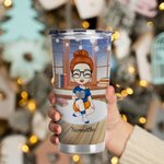 Gepersonaliseerde Just A Girl Who Loves Books 20oz Tumbler Kerstcadeau voor boekenliefhebbers