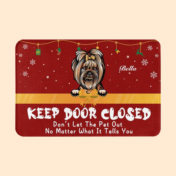 Personalizzato carino Pet Snowflake zerbino con i nomi 1-6 animali domestici casa decorazione regalo di inaugurazione per l'amante del cane gatto