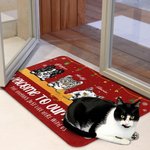 Felpudo personalizado con los nombres de 1 a 6 mascotas Decoración para el hogar Regalo de inauguración para los amantes de los perros y los gatos