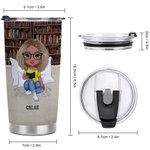 Vaso personalizado Just A Girl Who Loves Books 20oz Cumpleaños Lectura Regalo para amantes de los libros