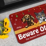 Felpudo personalizado con los nombres de 1 a 6 mascotas Decoración para el hogar Regalo de inauguración para los amantes de los perros y los gatos