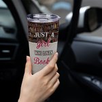 Vaso personalizado Just A Girl Who Loves Books 20oz Cumpleaños Lectura Regalo para amantes de los libros