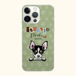 Gepersonaliseerd Probleem Maker Huisdier Thema TPU Slank Telefoon Geval met Naam Veelkleurig Beschikbaar Geschenk voor Hond Kat Liefhebber