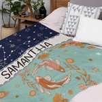 Manta personalizada del zodiaco con nombre Regalo de cumpleaños para los amantes de la astrología