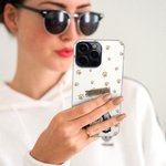 Personalisierte Haustier Thema TPU Transparent Slim Phone Case mit Namen und Paw Prints Geschenk für Hund Katze Liebhaber