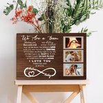 Tableau en Toile Personnalisé avec Nom et Photos Art Mural de Canevas Décor de Mur Cadeau Anniversaire Mariage pour Couple