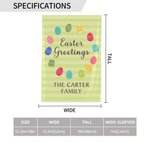 Drapeau de Jardin Personnalisé avec Texte et Nom de Famille Drapeau d'Impression Recto-Verso Œufs de Pâques Cadeau pour Famille