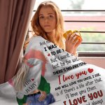 Spersonalizowany koc The Day I Met You z akwarelowym miłosnym sercem Romantyczna dekoracja domu Prezent rocznicowy dla pary