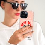 Gepersonaliseerd This Human Belongs to Cute Pet TPU Slank Telefoon Hoesje met Naam en Pootafdruk Hart Cadeau voor Honden Kat Liefhebbers