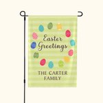 Drapeau de Jardin Personnalisé avec Texte et Nom de Famille Drapeau d'Impression Recto-Verso Œufs de Pâques Cadeau pour Famille