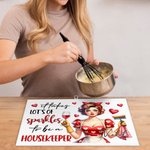 Spersonalizowane maty do suszenia naczyń z wzorem pięknej kobiety na blat kuchenny z imieniem Prezent urodzinowy na Dzień Matki dla niej