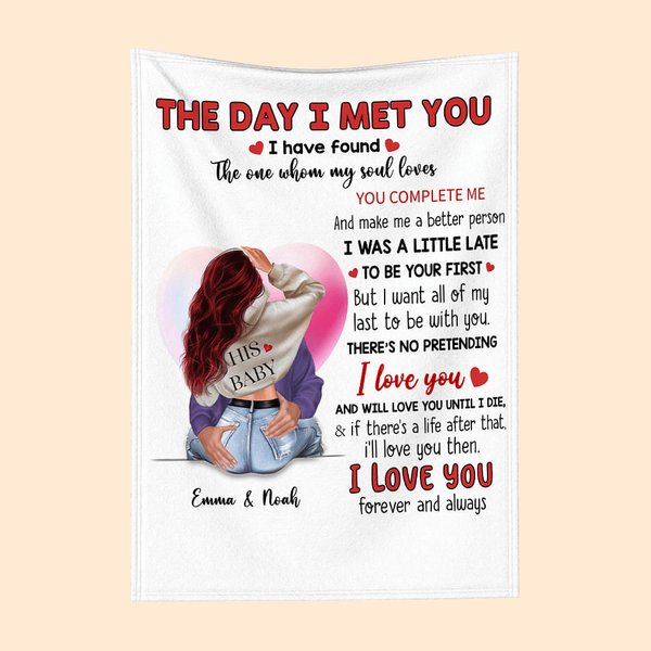 Manta Personalizada Me Completas Te Quiero Corazón Burbuja Rosa Decoración de Hogar Aniversario Cumpleaños Regalo de Pareja