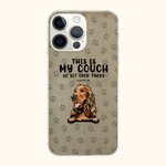 Personalisierte Haustier Thema TPU Slim Phone Case mit Namen lustiges Zitat und Paw Prints Element Geschenk für Hund Katze Liebhaber