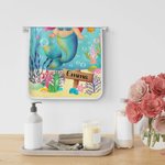 Personalized Ocean Mermaid Skin-friendly Coral Velvet Bath Towel with Name Summer Daily Accessory Gift for Girl