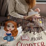 Personalised Just One More Chapter Soft Blanket Home Decoration Birthday Reading Gift for Book Lovers