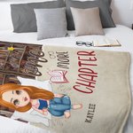 Personalised Just One More Chapter Soft Blanket Home Decoration Birthday Reading Gift for Book Lovers