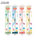 Personalized Flowers Butterflies Children Growth Height Chart with Name Room Decor Birthday Gift for Baby Kids