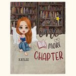 Personalised Just One More Chapter Soft Blanket Home Decoration Birthday Reading Gift for Book Lovers