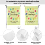 Drapeau de Jardin Personnalisé avec Texte et Nom de Famille Drapeau d'Impression Recto-Verso Œufs de Pâques Cadeau pour Famille