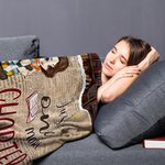 Couverture Personnalisée avec Personnage et Nom Style de Papier et Bibliothèque Décoration de la Maison Cadeau Anniversaire pour Amoureux de Lecture
