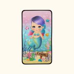 Personalized Ocean Mermaid Skin-friendly Coral Velvet Bath Towel with Name Summer Daily Accessory Gift for Girl