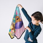 Personalized Ocean Mermaid Skin-friendly Coral Velvet Bath Towel with Name Summer Daily Accessory Gift for Girl