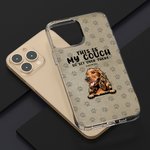 Personalisierte Haustier Thema TPU Slim Phone Case mit Namen lustiges Zitat und Paw Prints Element Geschenk für Hund Katze Liebhaber