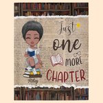 Couverture Personnalisée avec Personnage et Nom Style de Papier et Bibliothèque Décoration de la Maison Cadeau Anniversaire pour Amoureux de Lecture