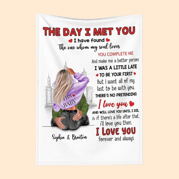 Personalisierte Liebe Gedicht Decke mit Stadtbild Romantische Home Decoration Paar Geschenk für Freundin Freund