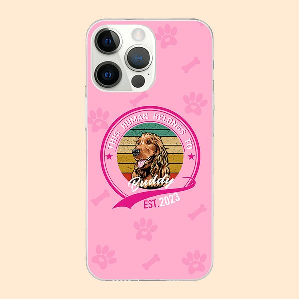 Coque Téléphone TPU Personnalisée avec Nom Année Motif Chat ou Chien Cadeau pour Amoureux d'Animal de Compagnie