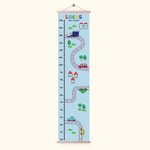 Personalized Vehicle on the Road Transportation Kid Growth Height Chart with Name and Date Bedroom Decor Birthday Gift for Baby Kid