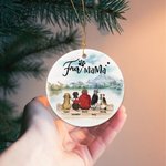 Spersonalizowana okrągła ceramiczna zawieszka Fur Mama lub Papa Prezent urodzinowy dla miłośnika psów 7