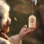 Gepersonaliseerd geboorte boeket windgong vintage tuin buiten decoratie verjaardag familie cadeau voor moeder oma