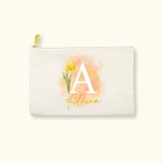 Borsa cosmetica personalizzata con nome e iniziali per il compleanno, la festa della mamma e il matrimonio per le donne