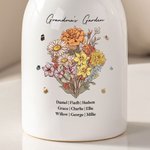 Personalisierte Geburt Blumenstrauß Keramik Vase Home Dekoration Muttertag Geburtstag Geschenk für Oma Mom