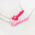 Personalizado acrílico rosa nombre collar de moda chica colgante de joyería multicolor disponible regalo de cumpleaños para ella