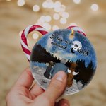 Personalizzato I Love You to the Moon and Back Ornamento rotondo in ceramica con sfondo stellato notturno Regalo di Natale e compleanno per chi ama i 