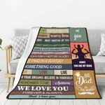 Personalized Best Dad In The World Soft Fleece Blanket with Name Father's Day Birthday Gift for Him
