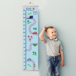 Personalized Vehicle on the Road Transportation Kid Growth Height Chart with Name and Date Bedroom Decor Birthday Gift for Baby Kid