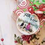 Ciondolo in ceramica rotondo personalizzato per sempre nel mio cuore Regalo di Natale e compleanno per gli amanti dei cani
