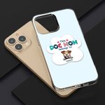 Personalisierte Hund Mama Katze Mama Himmel blau TPU schlankes Telefon Fall mit Namen Geschenk für Tierliebhaber Besitzer