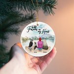 Ciondolo in ceramica rotondo personalizzato per sempre nel mio cuore Regalo di Natale e compleanno per gli amanti dei cani